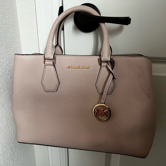 Michael Kors Camille Pebbled Leather Satchel - Picture 1 of 8